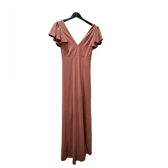 Birdy Grey HANNAH DRESS CREPE DESERT ROSE SMALL NEW NWT BRIDESMAID WEDDING - Picture 3 of 5